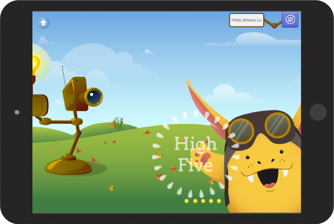 Rocky gives a high five